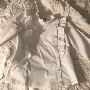 Mo Vint white side button down- never worn